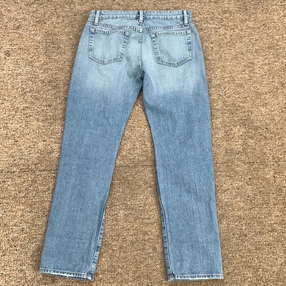 Frame Denim Women's Blue Le Grand Garçon Jeans Size 24 Distressed Light Wash - Picture 3 of 6